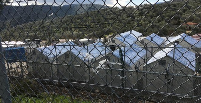 Campo de refugiados de Moria, en la isla griega de Lesbos. / IU