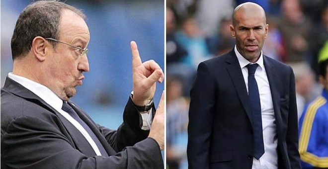 Rafa Benítez y Zinedine Zidane. / EFE