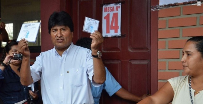 Evo Morales, votando en el referéndum./ EP