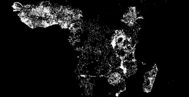 Así es el mapa de la pobreza energética en África. /UNIVERSIDAD DE STANFORD