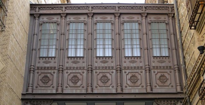 Detalle del edificio del Colegio de Doncellas Nobles, en Toledo.