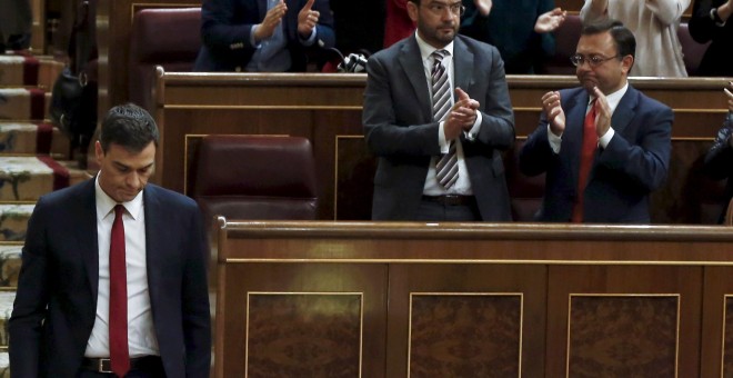 Pedro Sánchez durante la segunda sesión de investidura.- REUTERS