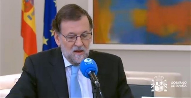 Mariano Rajoy en la entrevista de la Cope./ Europa Press