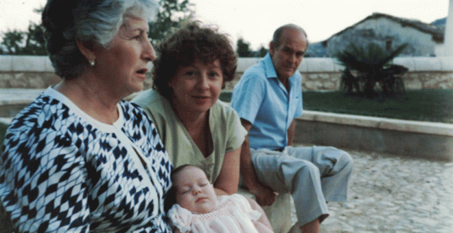 Pilar, Lola y Beatriz en 1985.