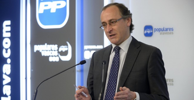 El presidente del PP vasco y ministro de Sanidad en funciones, Alfonso Alonso.- EFE