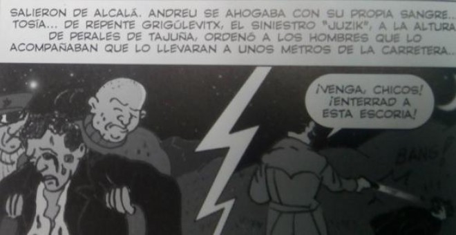 Fragmento del cómic 'Andreu Nin, siguiendo tus pasos', de Lluís Juste