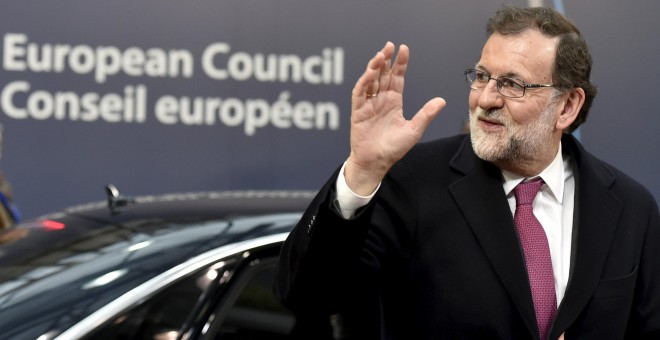 El presidente del Gobierno en funciones, Mariano Rajoy, a su llegada a una reunión del Consejo Europeo, en Bruselas. REUTERS/Eric Vidal