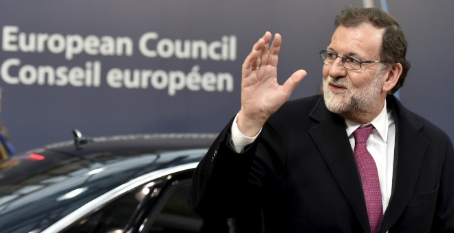 El presidente del Gobierno en funciones, Mariano Rajoy, a su llegada a una reunión del Consejo Europeo, en Bruselas. REUTERS/Eric Vidal