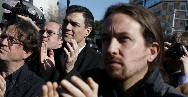 Pedro Sánchez y Pablo Iglesias. - EFE