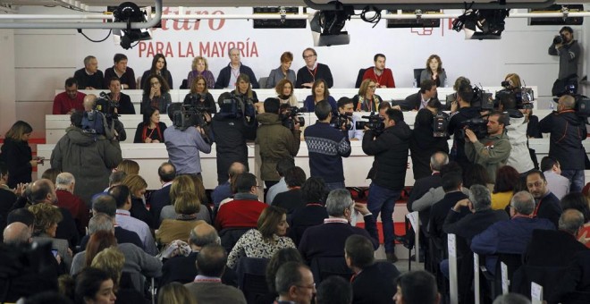 Imagen de la reunión del Comité Federal del PSOE del pasado febrero. EFE