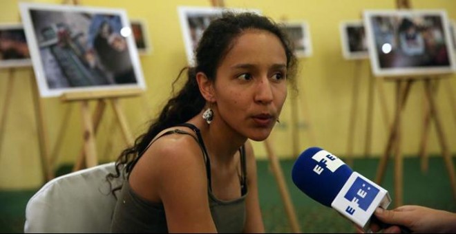 Berta Zúñiga Cáceres, la hija de la activista medioambiental Berta Cáceres, asesinada en marzo. / EFE