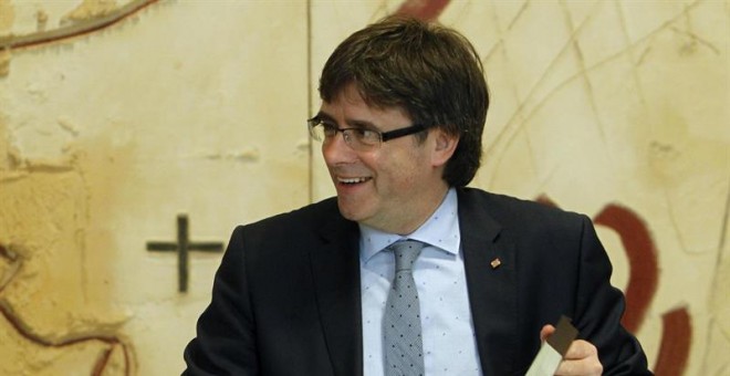 El presidente de la Generalitat, Carles Puigdemont.- EFE/Marta Pérez