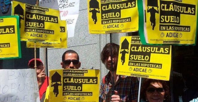 Manifestación contra las cláusulas suelo de las hipotecas. EFE