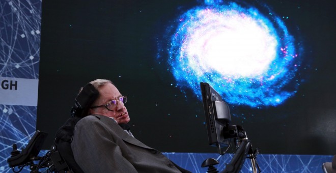 Stephen Hawking durante la presentación del proyecto Starshot. REUTERS/Lucas Jackson