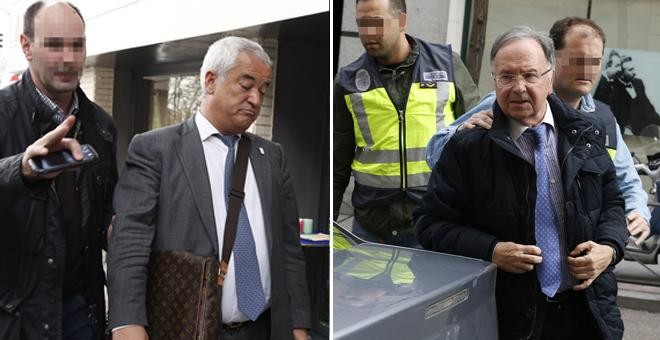 El presidente de Ausbanc, Luis Pineda. y el secretario general de Manos Limpias, Miguel Bernard, detenidos. EFE
