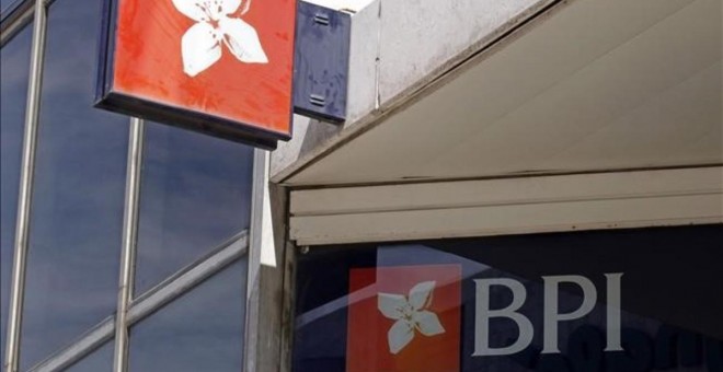 El logo de BPI en una sucursal del banco portugués. REUTERS/Jose Manuel Ribeiro