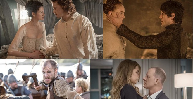 'Juego de Tronos', 'Vikingos', 'Outlander' y 'The girlfriend experience', con altas dosis de sexo y violencia.