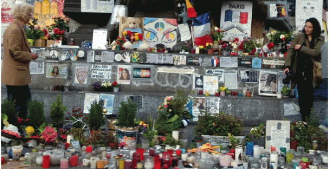 La Plaza de la República de París ha albergado los diferentes homenajes a las víctimas de los atentados de París y de Charlie Hebdo.