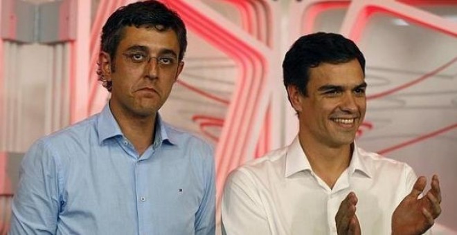 Eduardo Madina y Pedro Sánchez. EFE