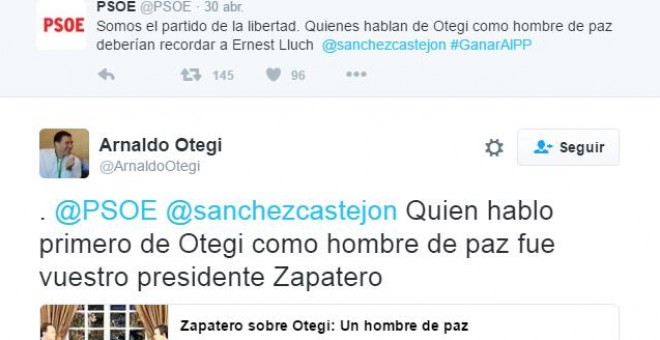 Otegi PSOE Twitter