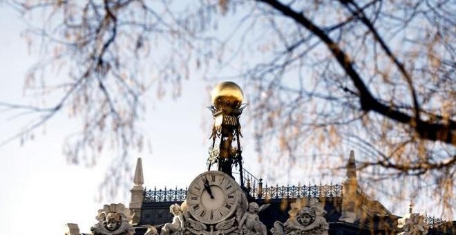 Detalle de la fachada del Banco de España. E.P.