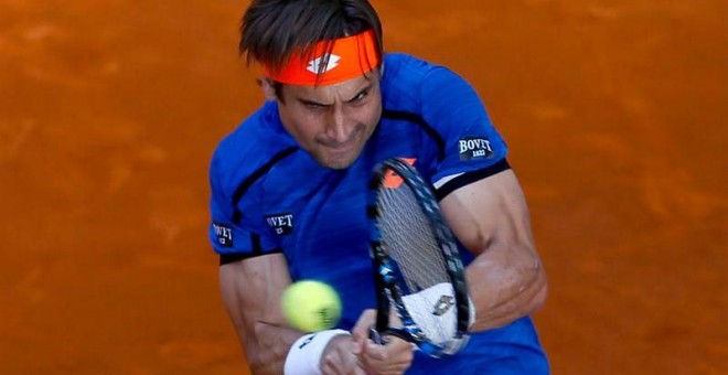 El tenista español David Ferrer en el partido contra el estadounidense Denis Kudla. /EFE