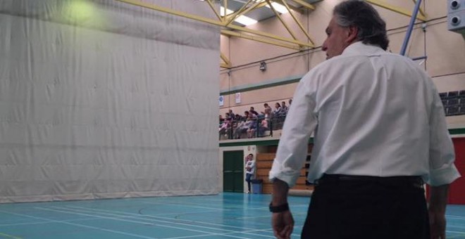 Pepu Hernández, durante el encuentro del pasado sábado