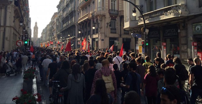 Manifestación antifascista en Valencia.- J. C