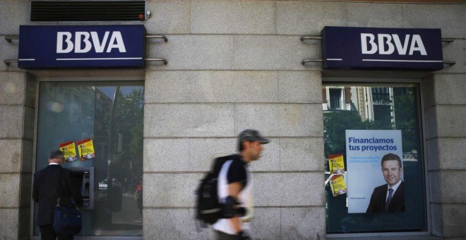 Oficina del BBVA en Madrid. REUTERS