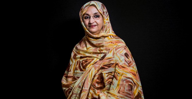 La activista Saharaui Aminatou Haidar.