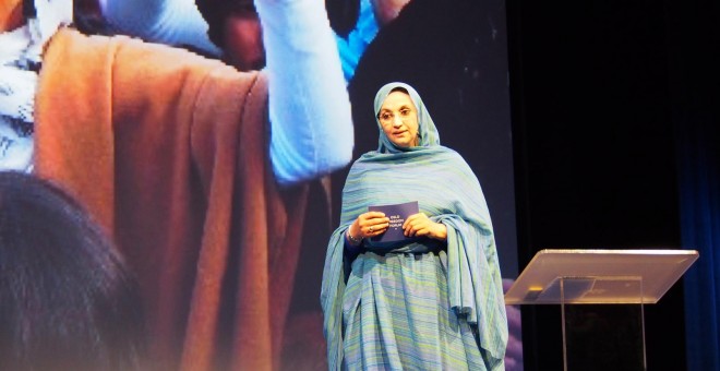 La activista Saharaui Aminatou Haidar.