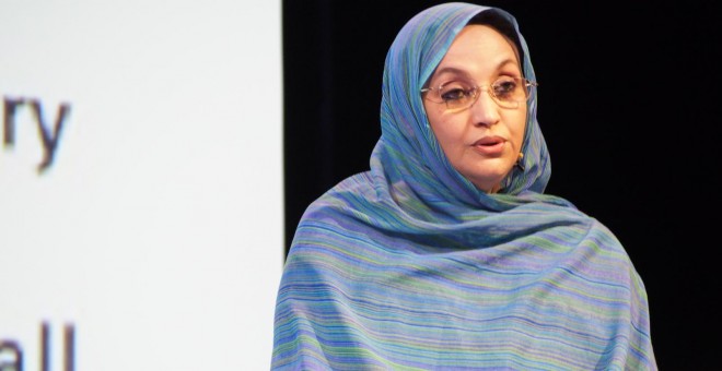 La activista Saharaui Aminatou Haidar.