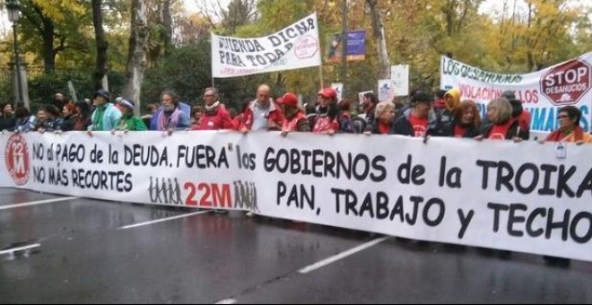 Las Marchas de la DIgnidad durante una movilización en el año 2014. EFE