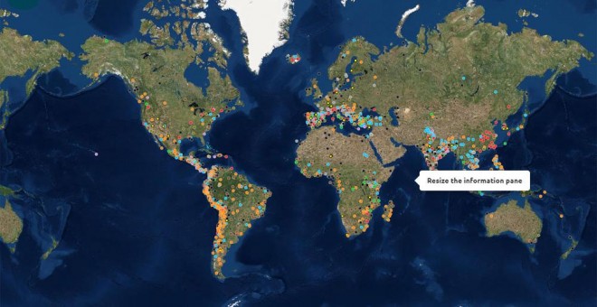 El Atlas de la Justicia Ambiental creado por el equipo de la Univesidad Autónoma de Barcelona.