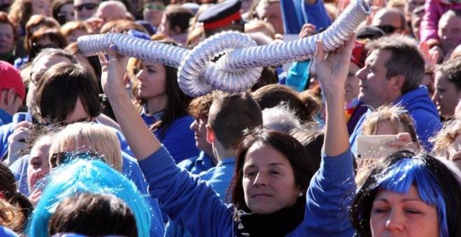 Manifestación en la localidad de Amposta contra el nuevo Plan del Ebro