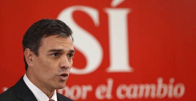 Pedro Sánchez en una rueda de prensa. EFE