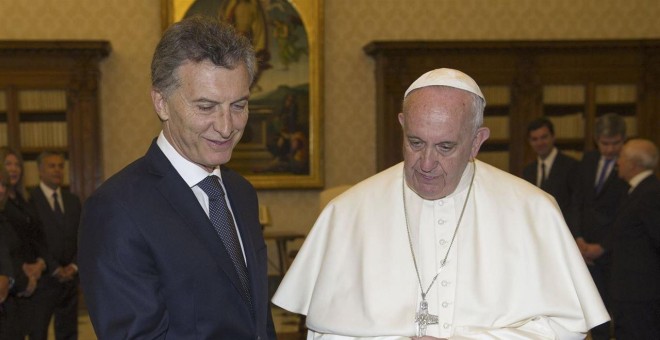 El Papa Francisco con Mauricio Macri.