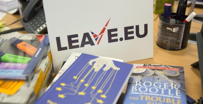 Logo de la asociación Leave.EU, que pide el voto por el 'brexit'. - REUTERS