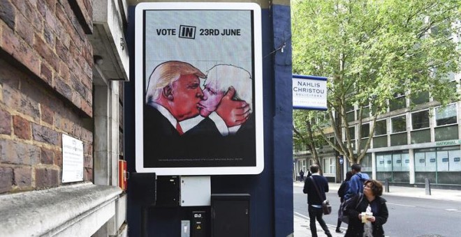 Cartel de la campaña del Brexit en Reino Unido