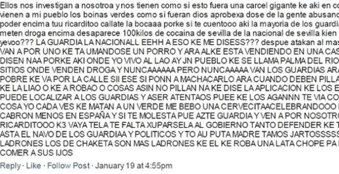 Un acalorado debate entre lectores de una noticia en Internet acaba con 13 personas imputadas. GUARDIA CIVIL