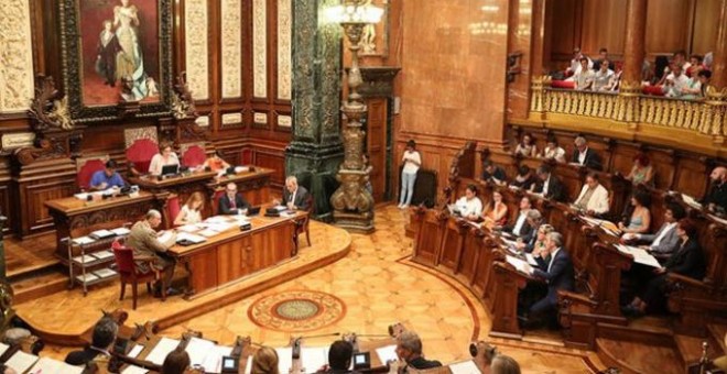 Una sesión plenaria en el Ayuntamiento de Barcelona.