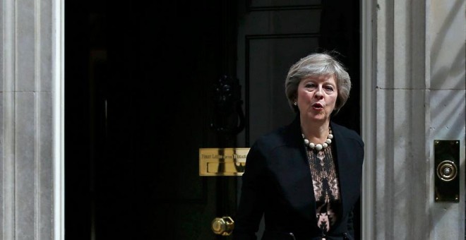 Theresa May, tras una reunión en Downing Street este martes. REUTERS/Peter Nicholls