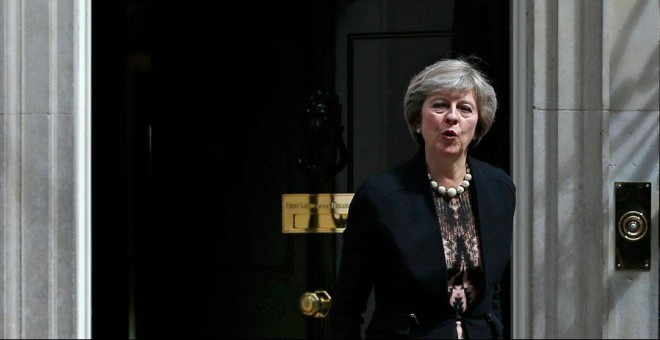 Theresa May, tras una reunión en Downing Street este martes. REUTERS/Peter Nicholls