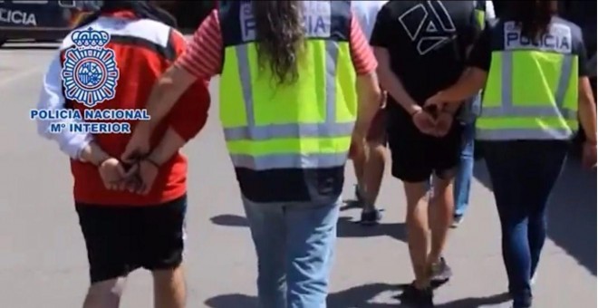 Imagen de algunos de los detenidos del colectivo/ Policía Municipal de Madrid