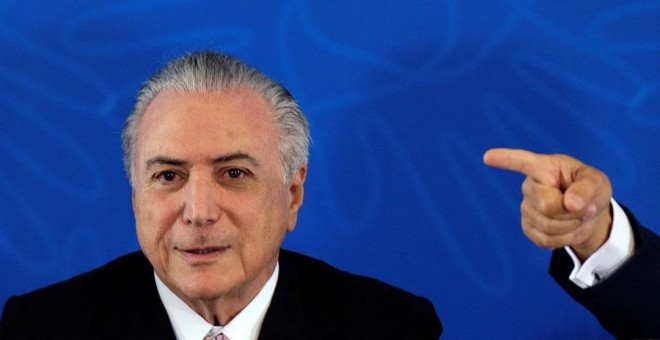 El presidente interino de Brasil, Michel Temer, este viernes. REUTERS/Ueslei Marcelino