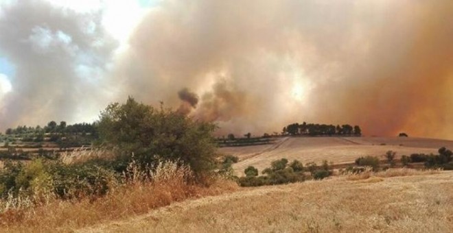 Incendio en Vallbona de les Monges (Lleida)./ EP