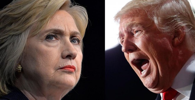 La candidata demócrata, Hillary Clinton y el candidato republicano, Donald Trump. REUTERS