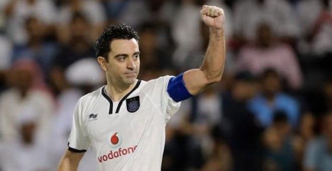 Xavi Hernández celebra un título con el Al-Sadd en Qatar el pasado 20 de mayo. /AFP