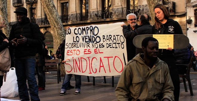 Manifestación Sindicato Manteros.- MJC