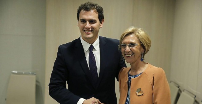 Albert Rivera con Rosa Díez./ EFE